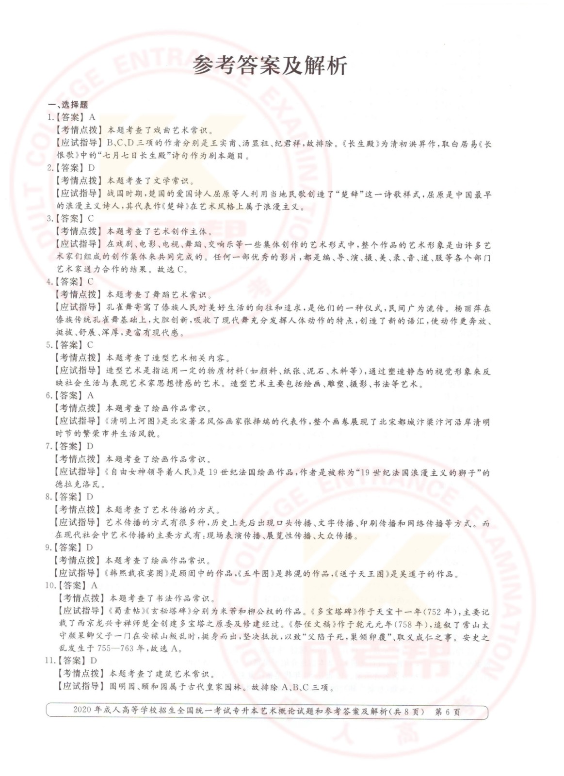 006.jpg 2020年浙江省成考专升本艺术概论考试真题及答案(图6)