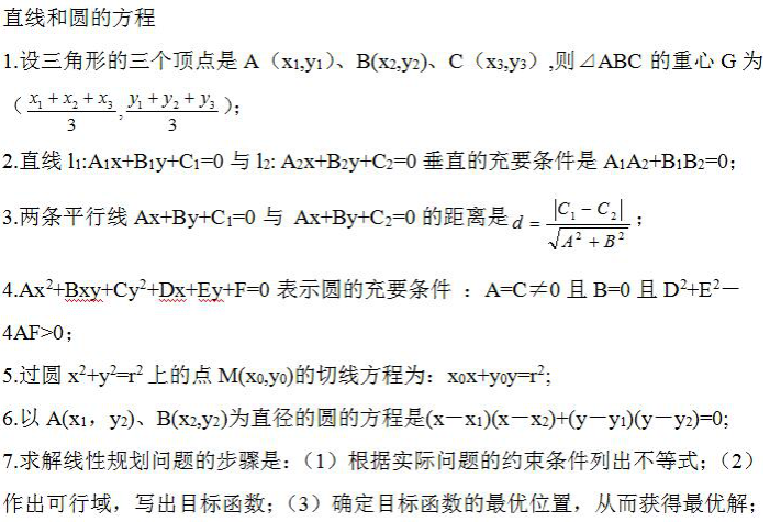2022年浙江成人高考高起点《数学》考点笔记(5) 2022年浙江成人高考高起点《数学》考点笔记(5)