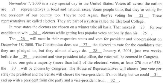 2023成人高考专升本《英语》易错试题及答案七 2023成人高考专升本《英语》易错试题及答案七