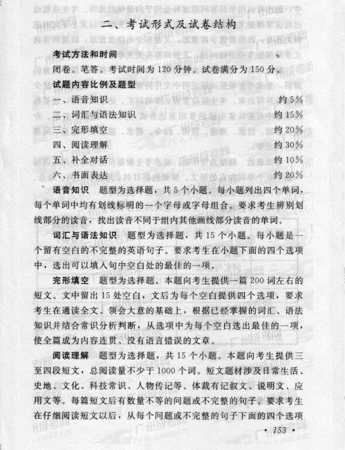 2016年成人高考英语复习考试大纲(图3) 2016年成人高考英语复习考试大纲(图3)