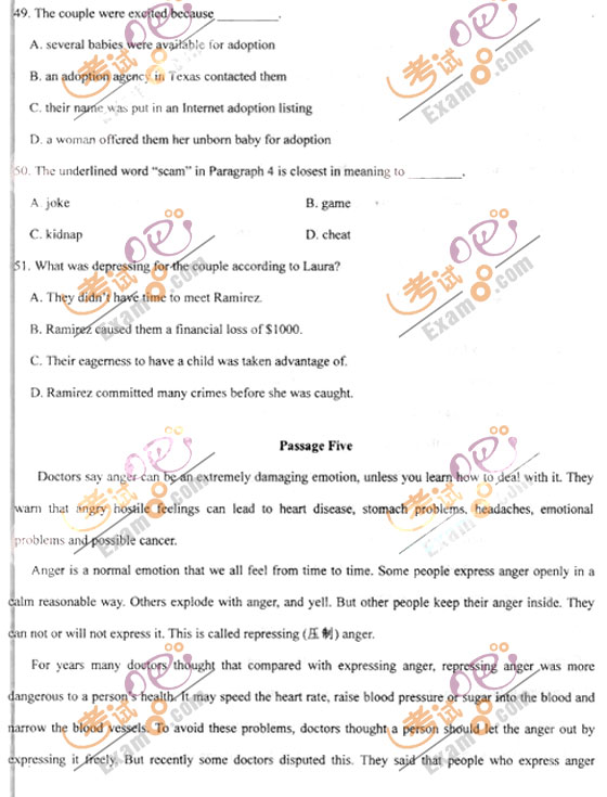 2010成人高考专升本英语试题及答案(图10) 2010成人高考专升本英语试题及答案(图10)