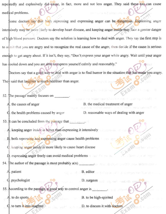 2010成人高考专升本英语试题及答案(图11) 2010成人高考专升本英语试题及答案(图11)