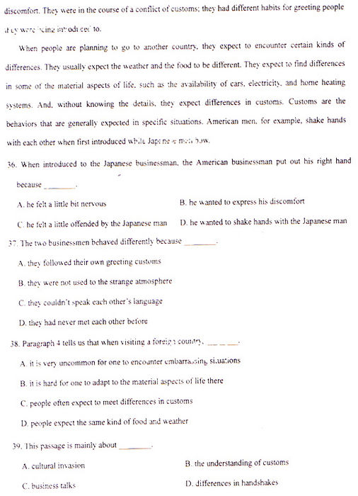 2009年成人高考专升本英语试题及答案(图5) 2009年成人高考专升本英语试题及答案(图5)