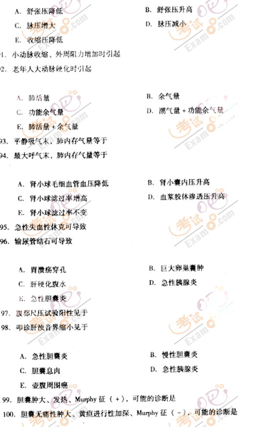 2010成人高考专升本医学综合试题及答案(图11) 2010成人高考专升本医学综合试题及答案(图11)